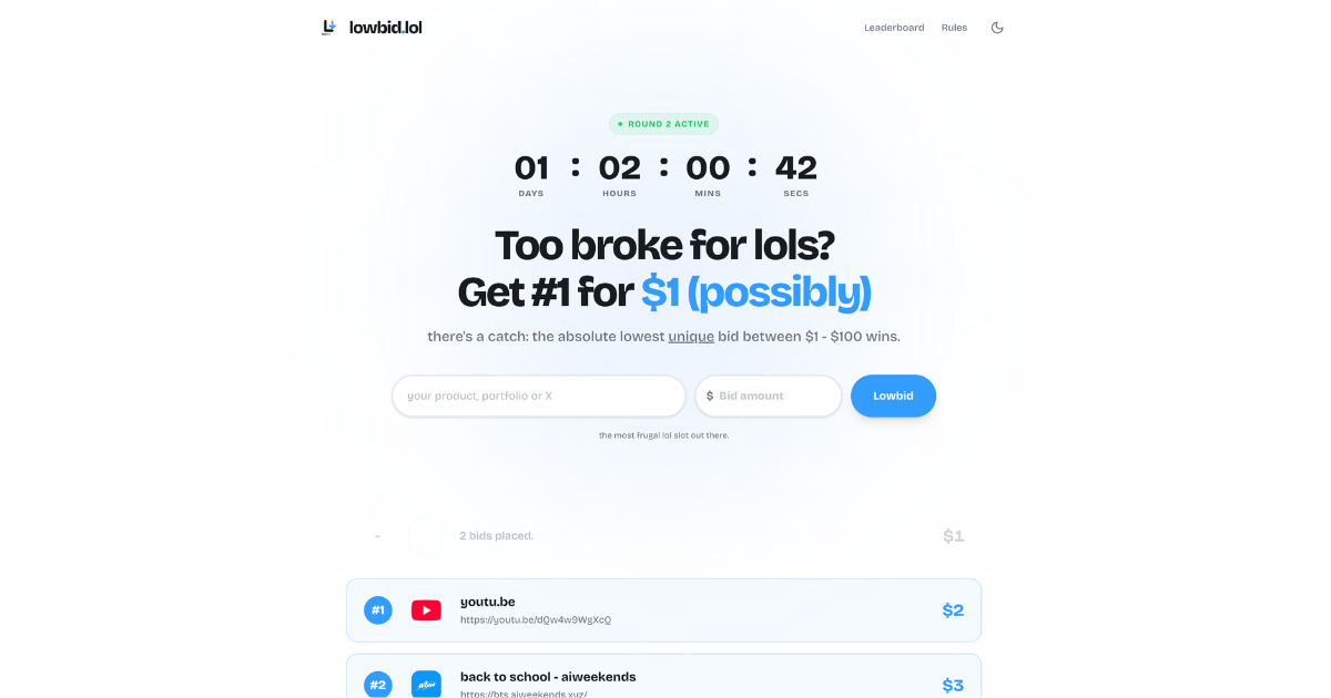 Lowbid.lol Open Graph preview